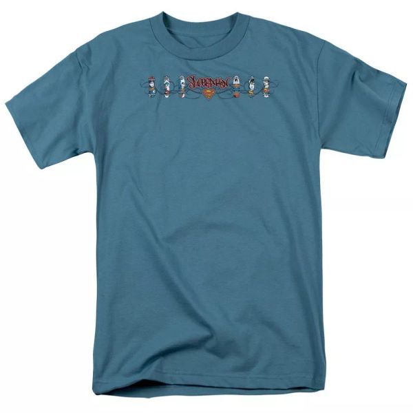 

Superman Skateboard Supes T-Shirt DC Comics Sizes S-3X NEW, White;black