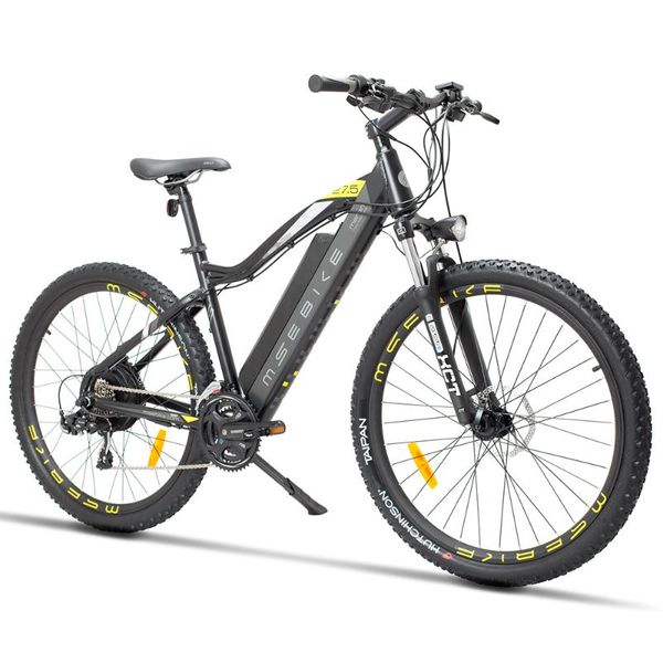 

electric bicycle msebike 27.5" bicycle, 400w 48v 13ah strong power, hydraulic disc brake, 5 pas mountain bike with lcd display, Silver;blue
