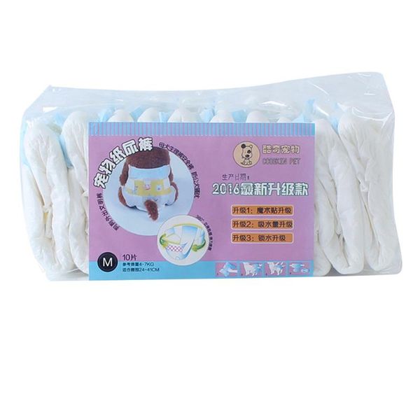

10pcs disposable nappies leak proof multiple sizes soft indoor outdoor breathable aloe essence ultra protection dog diaper home apparel
