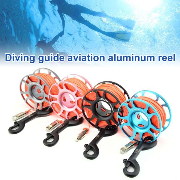 

braid line diving aluminum alloy spool 15/30 meter reel with stainless steel screw fitting hook ut