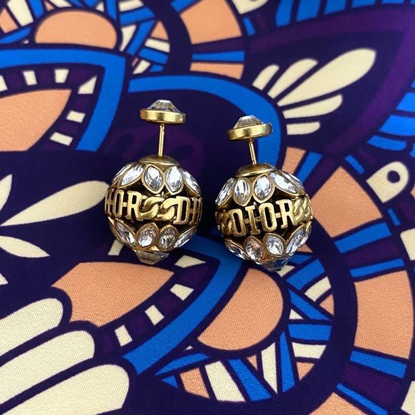 

dijia d's classic horse eye zircon earrings, versatile female temperament, universe silver needle earrings, net red earrings, Golden;silver