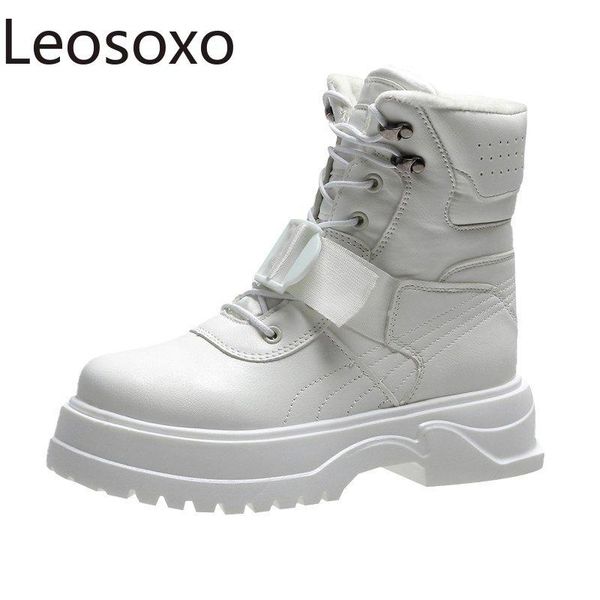 

boots fashion women boot snow shoe winter casual high-women's shoes plus velvet warm sports cotton, Black