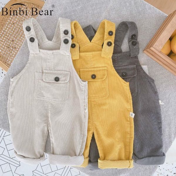 

jumpsuits baby girl boy overalls solid color autumn winter corduroy jumpsuit casual loose infant kids pants rompers dungarees childrens, Blue