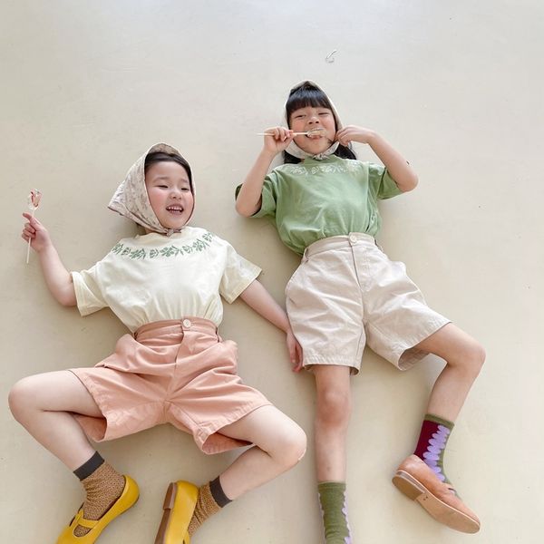 

summer cotton 3 colors shorts 1-6 years kids casual all-match suit 210508, Black