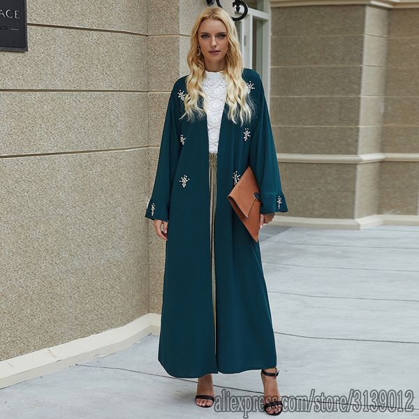 

eid mubarek kimono abaya turkey cardigan hijab muslim fashion robe musulman de mode dress islamic clothing for women ropa mujer, Red