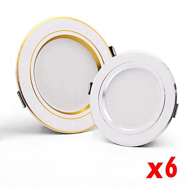 

downlights 6pcs/lot led downlight 5w 9w 12w 15w 18w recessed round ceiling lamps ac 220v-240v spot down lights indoor lighting