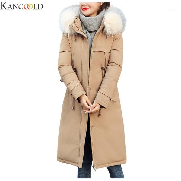 

women's down & parkas winter arrival jacket women with fur collar loose solid color clothing outerwear quality coat dh-21601, Black