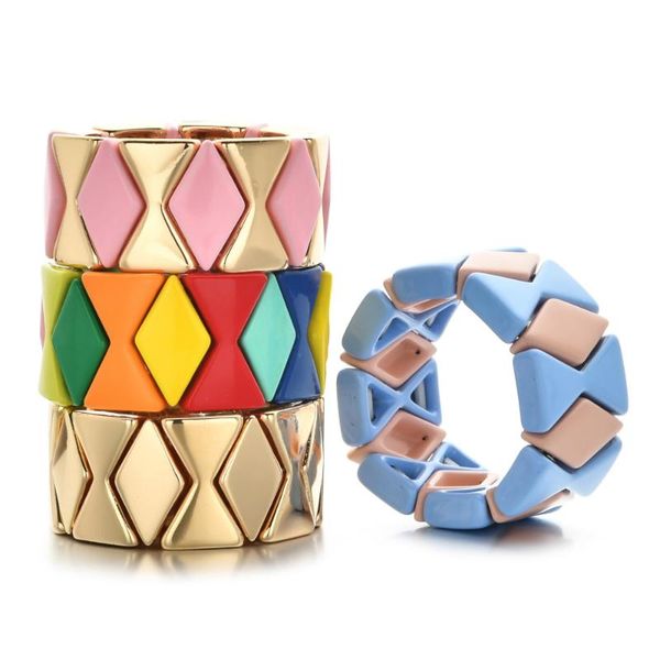 

cluster rings luxury woman's rainbow ring diy jewelry drop for women gifts boho big engagement wedding finger, Golden;silver