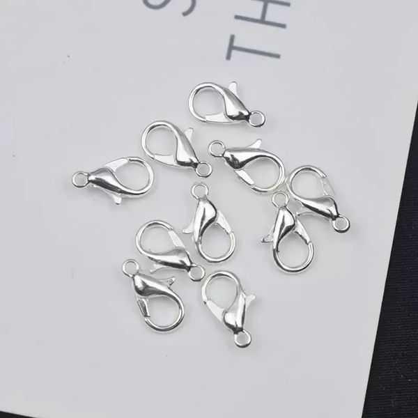 

10mm 12mm 14mm 16mm 18mm plated silver alloy lobster clasps (za70)47 q2