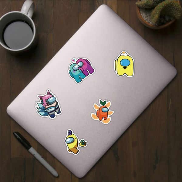 

50pcs Game Among Us Graffiti Stickers Game Anime Stickers Toy Luggage Laptop Guitar Waterproof Stickers Without Leaving Glue