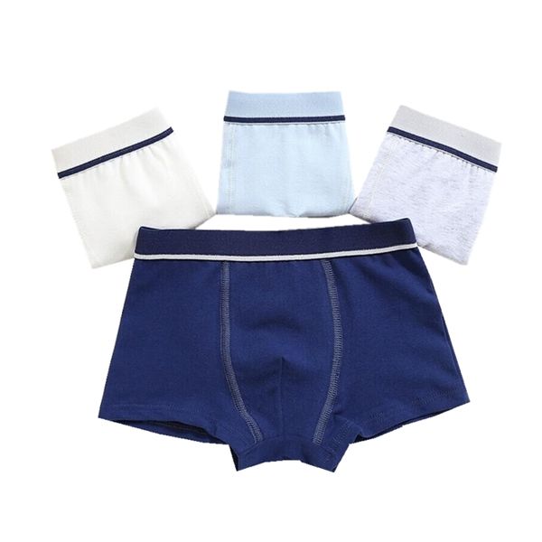 8 Teile/los Bio-baumwolle Kinder Jungen Unterwäsche Reine Farbe Babys Shorts Höschen Jungen Boxer Kinder Teenager Unterwäsche 3-10 jahre 211122