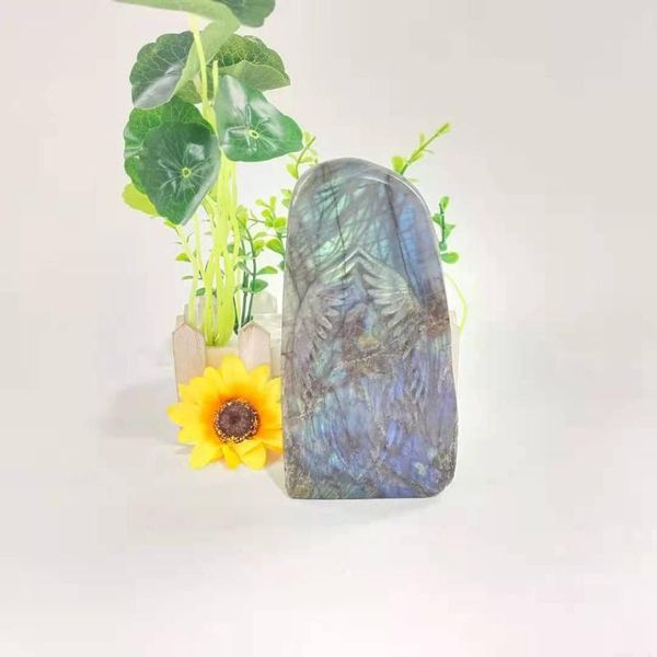 

decorative objects & figurines natural hand carving labradorite with angel pattern crystal for decoration jt