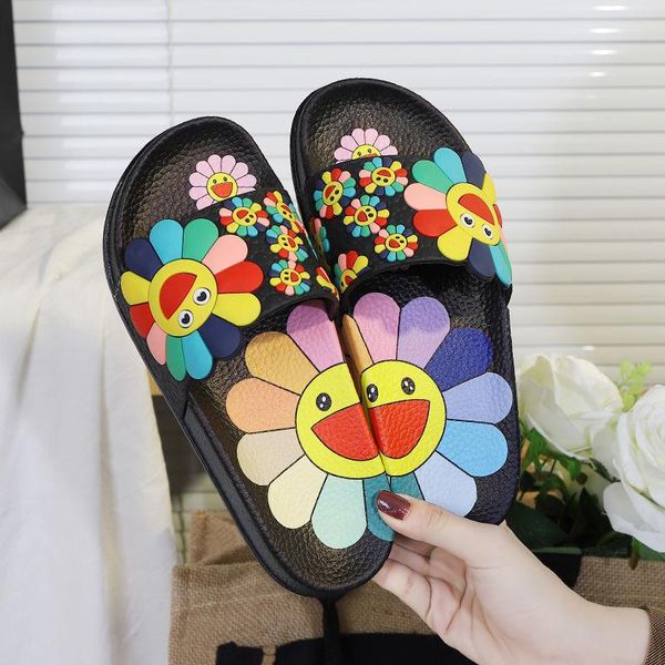 

slippers women shoes fashion home non-slip floor flip flops summer bathroom slipper indoor sandals, Black