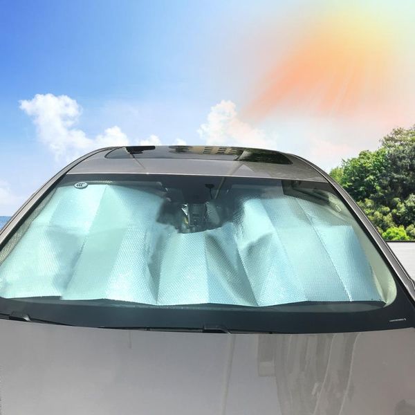 

car sunshade universal for suv sedan hatchback folding window film front sun shade cover anti-uv block