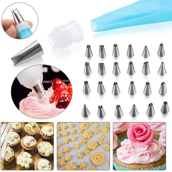 

baking & pastry tools 38pcs/box icing nozzles cake tool decoration kitchen diy piping cream cristmas decor with box decorating