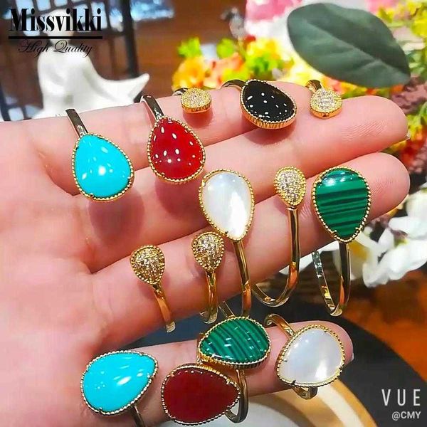 

missvikki luxury gorgeous opal bracelet earrings ring jewelry for bridal wedding daily party show jewelry elegant super gift h1022, Silver