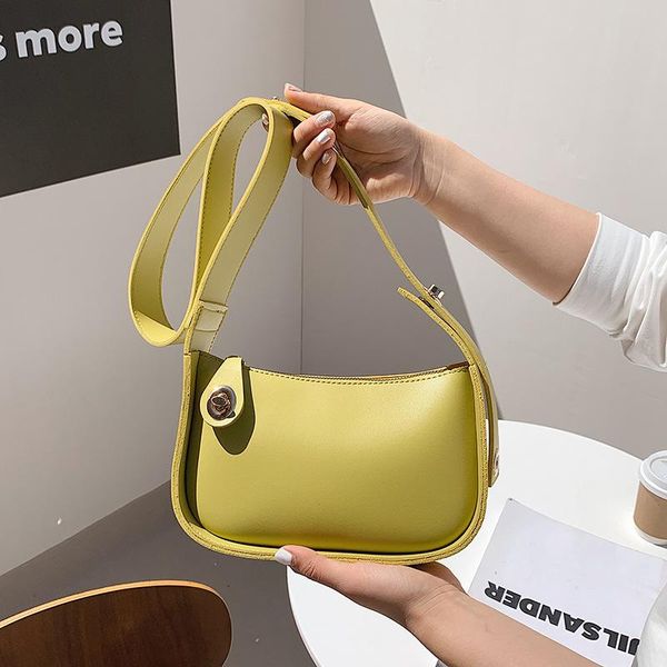 

evening bags solid color pu leather shoulder for women 2021 fashion simple female crossbody bag summer designer handbags