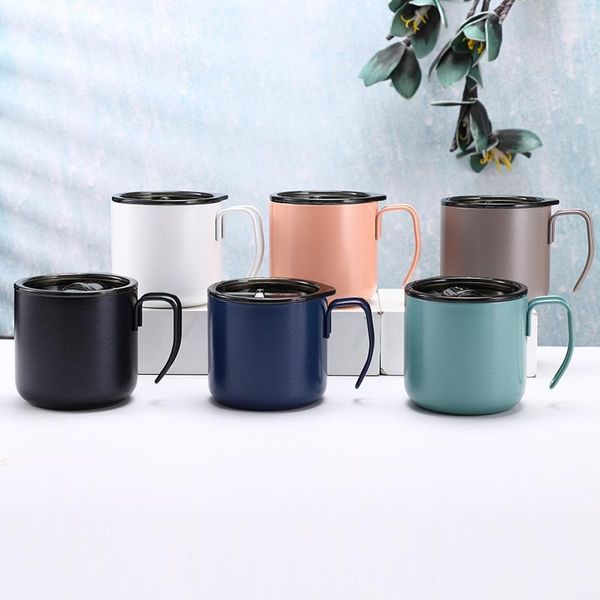 

water bottles stainless steel coffee mug with handle office insulated hand mug.