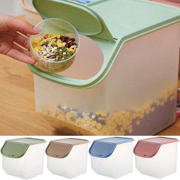 

storage bottles & jars kitchen rice box grain cereal dispenser food organizer sealing container