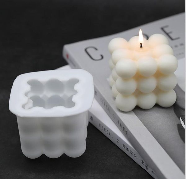 10 pcs DIY velas molde de soja cera e artesanato molde aromaterapia gesso 3d silicone feitos à mão aroma sabão