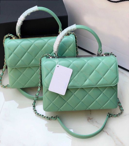 

2021 new bag classic lady handbag diagonal bag leather 92236 25-15-17