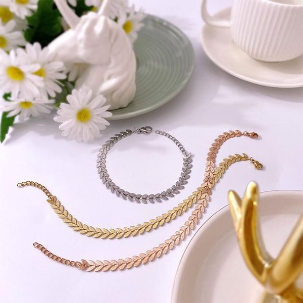 

link, chain korean style matching bracelets for couples on hand golden stainless steel fashion trend link tassel women, Black