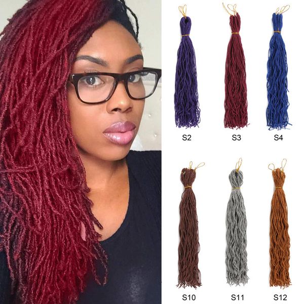 

crochet space wig thin faux locs color hair rope dirty braid, Black