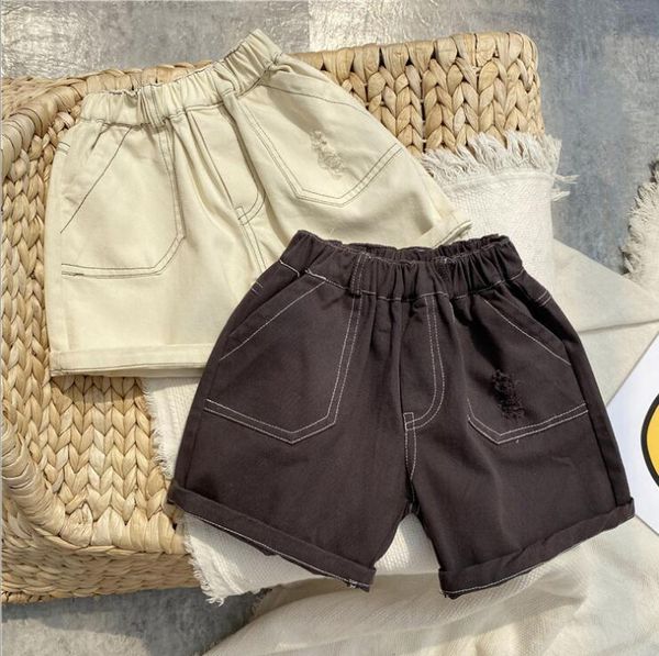 

shorts 2021 girls boys cotton summer fashion kids 2-7 years yu700, Black
