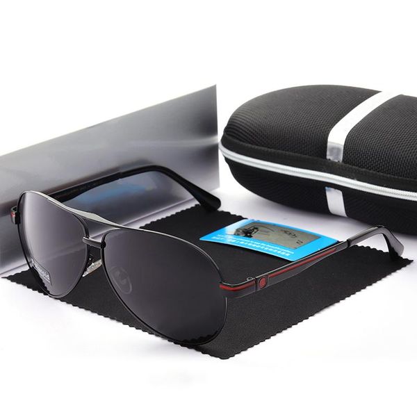 

sunglasses men polarized driving glasses uv400 brand designer mercede 737 pilot eyewear metal alloy vintage gafas de sol hombre, White;black