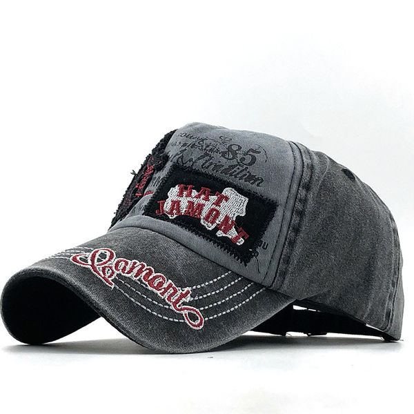 

ball cap washed baseball all cotton letter embroidered hat men's 23, Blue;gray