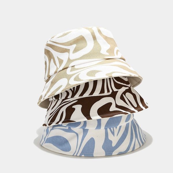 

new striped fisherman's hat men's and women's fashion outdoor leisure sun hat spring little fresh sun hat