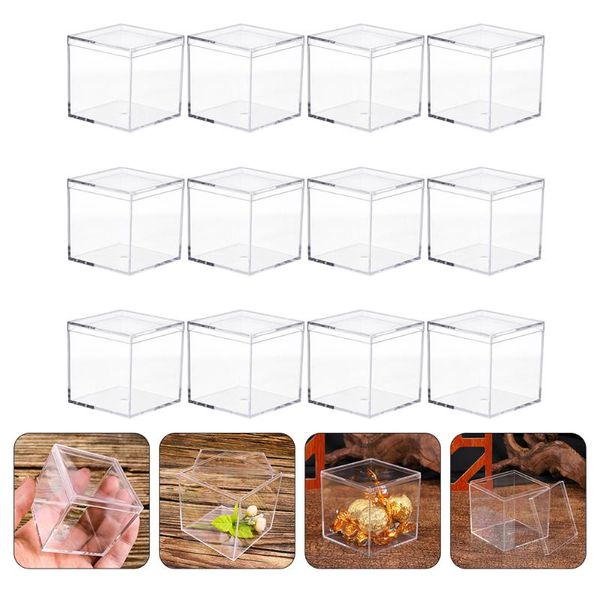 

gift wrap 12pcs mini acrylic storage box square candy container