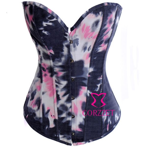 

costumes 2827 fashion denim print pattern body shaping clothes, Black