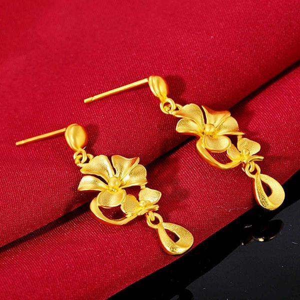 

women's leaf tassel 24k gold plated dangle & chandelier earrings njge106 fashion wedding gift women yellow gold plate jewelry earring, Silver