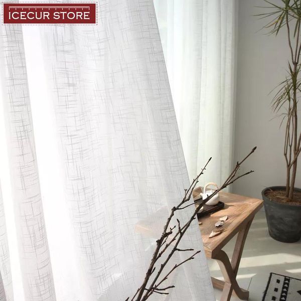 

curtain & drapes icecur soft cotton linen voile tulle curtains for bedroom living room sheer fabrics window home decoration