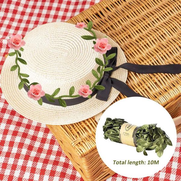 

decorative flowers & wreaths 10m/lot artificial plant garland decoration accessories cloth colorful leaves rattan simulation