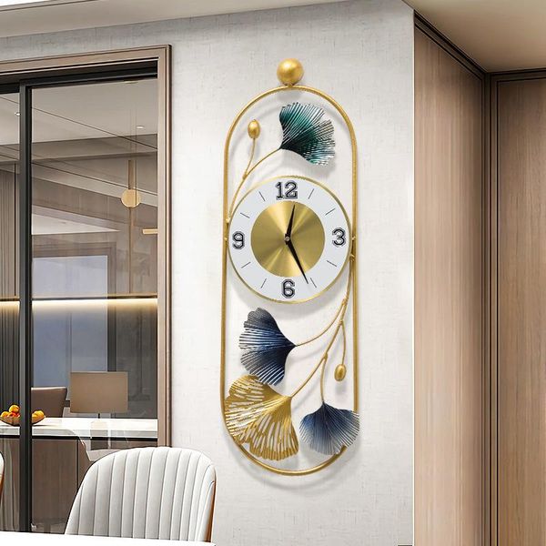 

wall clocks chinese style creative clock modern luxury big size metallic balcony corridor reloj pared home design eh60wc