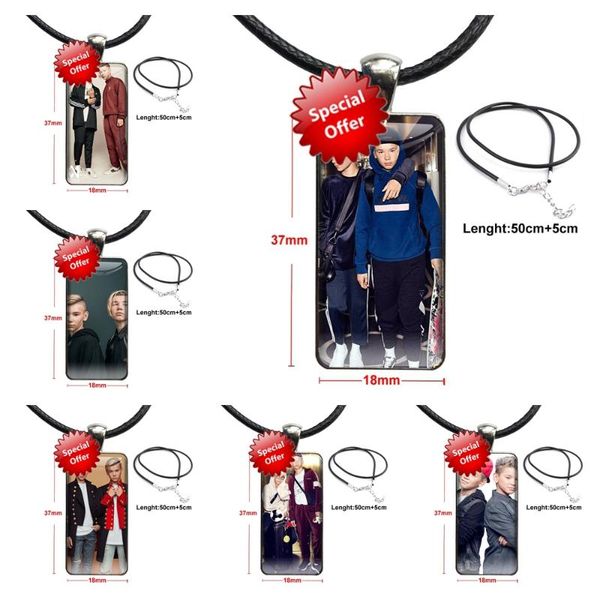 

pendant necklaces fashion glass cabochon rectangle necklace choker jewelry marcus og martinus for women men lady, Silver