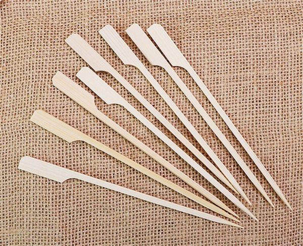 A palitos de dente por atacado 100pcs/pacote santi bambu de madeira picaretas de madeira de madeira skewers para aperitivos de coquetels sanduíche de frutas lanches kd1