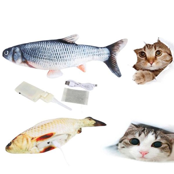 

cat toys electronic pet simulation fish toy electric usb rechargeable for dog chewing supplies playing