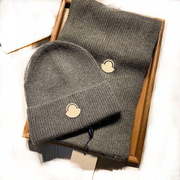 

fashion woman hat scarf designer set luxury acne cap womens casquette shawl cashmere scarfs gloves suitable for men winter classic, Blue;gray