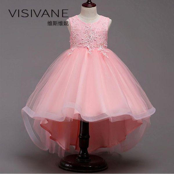 

girl's dresses european style girls dress kids for party and wedding 2021 solid princess cute elegant, Red;yellow