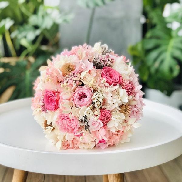 

decorative flowers & wreaths wedding bouquet for bride eternal rose artificial flower plant,pographic props mariage deco access