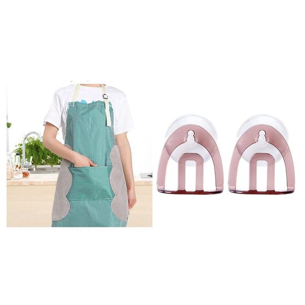 

aprons 2pcs kitchen suction cup sink drain rack sponge storage holder with apron side wipes absorb water buckle big pocket