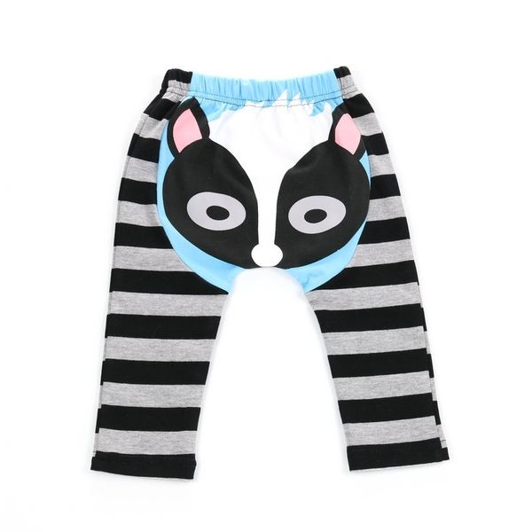 

children's clothing 2021 boys and girls cartoon striped pants, harem pants, new style in late summer, White
