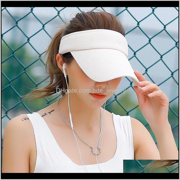 Geniş Ağız Şapkalar Kapaklar Şapka, Atkılar Eldiven Moda Aessoriiesun Visor Ayarlanabilir Spor Tenis Golf Kap Bandı Unisex Erkekler Kadınlar Şapka Drop De