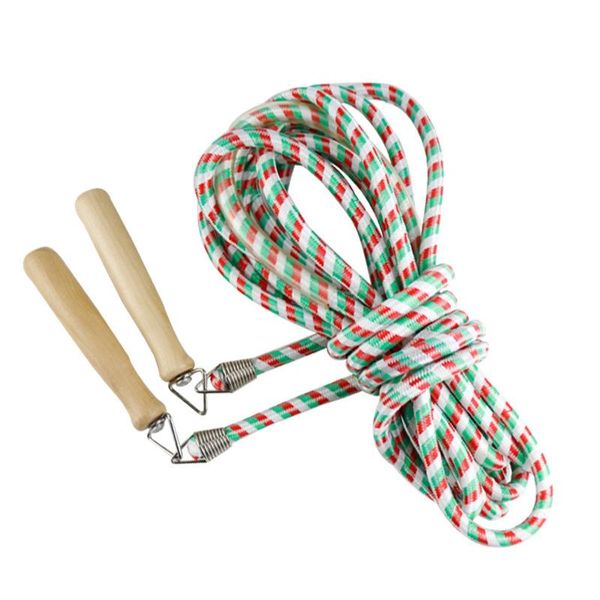 

jump ropes skipping rope for multiple players,with wooden handle,team group school sport outdoor activities