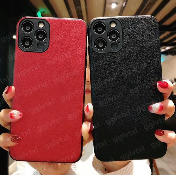 Capas de telefone de couro de designer superior para iphone 15 pro max 14 plus 13 12 11 xs xr x designers de moda imprimir capa traseira luxo shell móvel completo