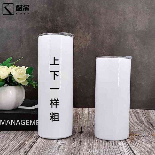 

20oz thermal sublimation white transfer straight cylinder Cup stainless steel thermos cup