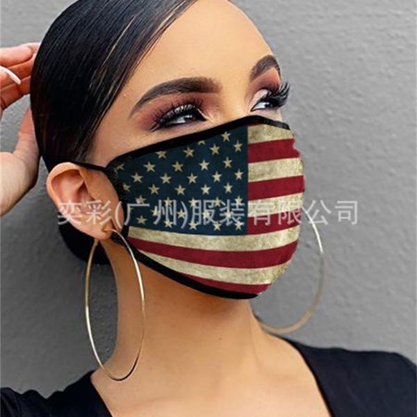 

flag printed breathable washable national reusable cotton mask